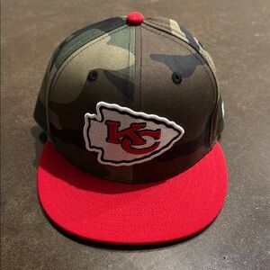 Camouflage and Red Cap with KC Logo